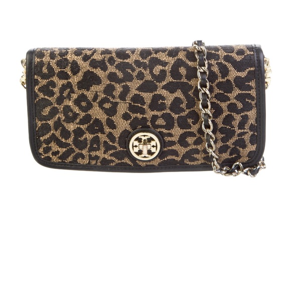 Tory Burch Leopard Print Raffia Crossbody Bag - Picture 2 of 9